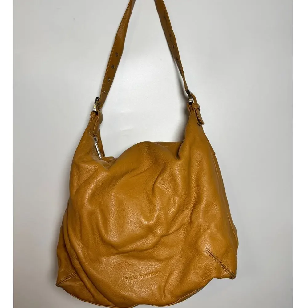 Stone Mountain Tan Brown Leather Boho Shoulder Bag - Picture 3 of 11